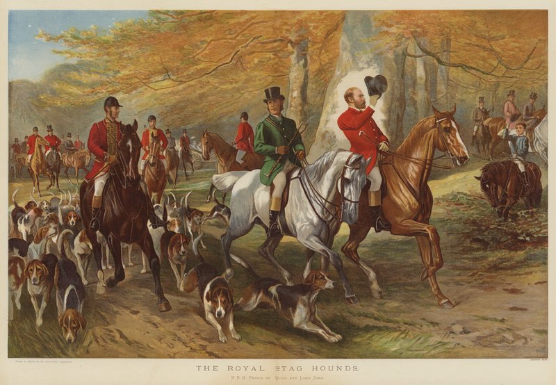 Los sabuesos reales, SAR el Príncipe de Gales y Lord Cork de George Bouverie Goddard