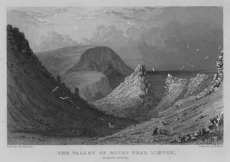 El Valle de las Rocas cerca de Linton, North Devon (grabado) de George Bryant Campion