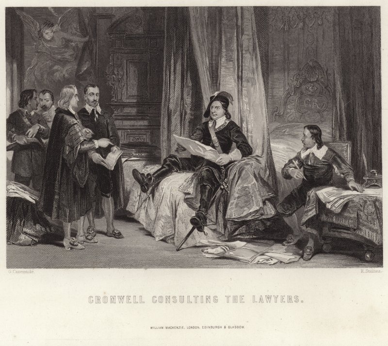 Cromwell consultando a los abogados de George Cattermole