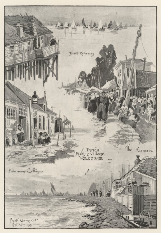Un Pueblo Pesquero Holandés Volendam de George Charles Haite