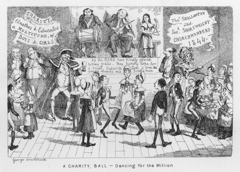 Un baile de caridad, Bailando para el millón de George Cruikshank