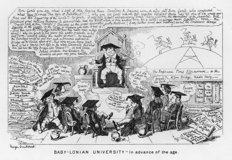 Universidad Baby-Lonian, Adelantada a su Época de George Cruikshank