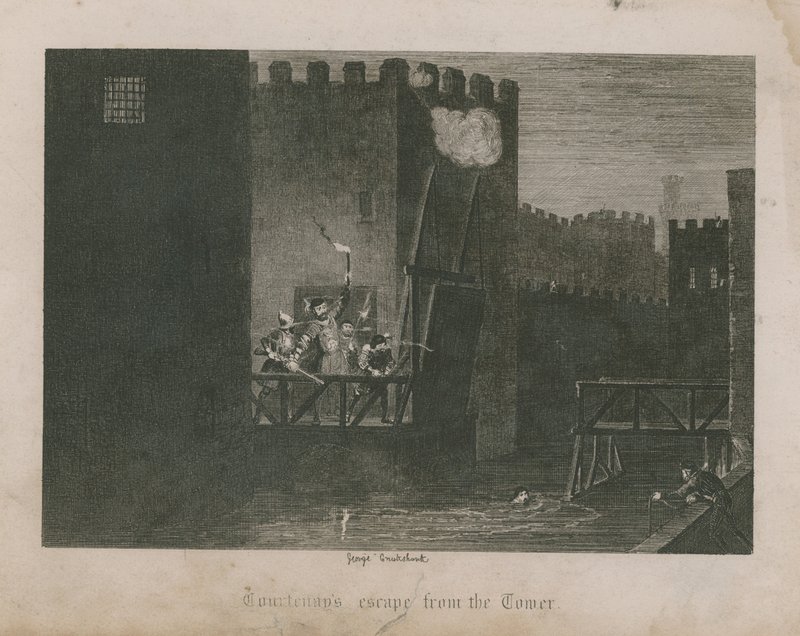 La fuga de Courtenay de la Torre de George Cruikshank