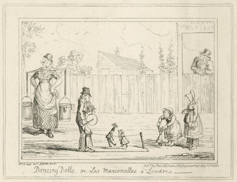 Muñecas danzantes o Les Marionettes a Londres de George Cruikshank