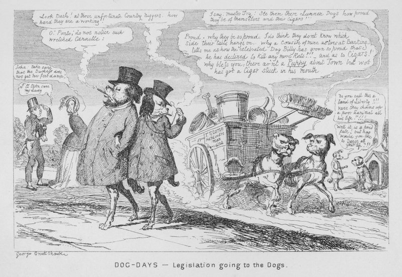 Días de Perros, La Legislación yendo a los Perros de George Cruikshank