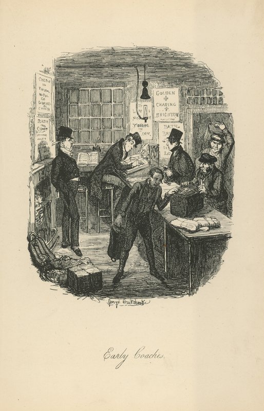 Primeros carruajes de George Cruikshank