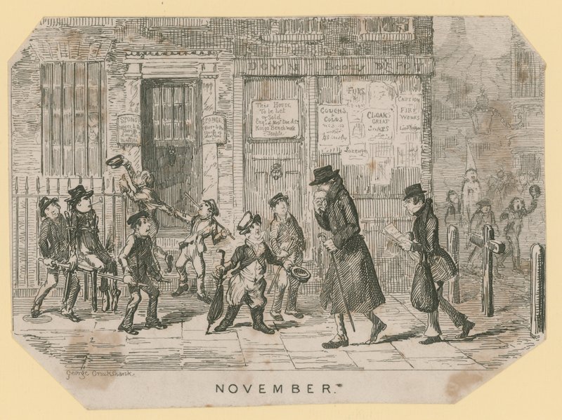 Noche de Guy Fawkes de George Cruikshank