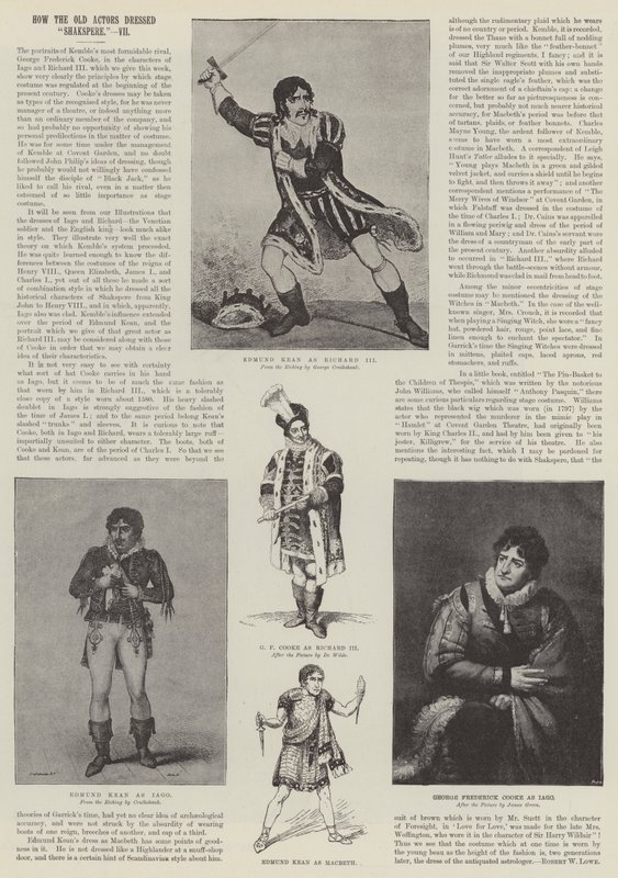 Cómo los viejos actores vestían a Shakespeare de George Cruikshank