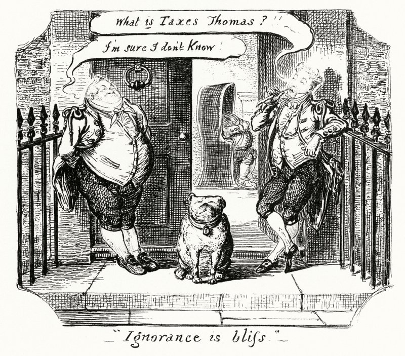 La Ignorancia es Felicidad de George Cruikshank