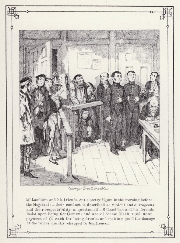 Ilustración para El Libro del Soltero, o El Progreso del Sr. Lambkin (Caballero) (grabado) de George Cruikshank