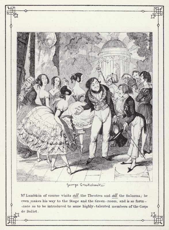 Ilustración para El Libro del Soltero, o El Progreso del Sr. Lambkin (Caballero) (grabado) de George Cruikshank