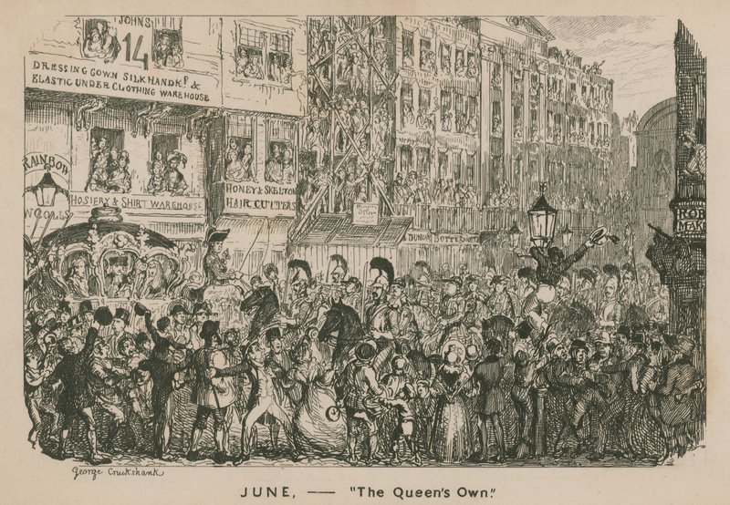 Junio - La propia reina de George Cruikshank