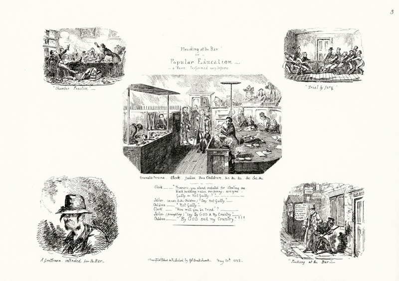 Suplicando en el Bar, o Educación Popular de George Cruikshank
