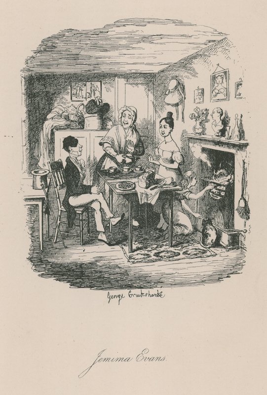 Escena de la vida londinense: Jemima Evans de George Cruikshank