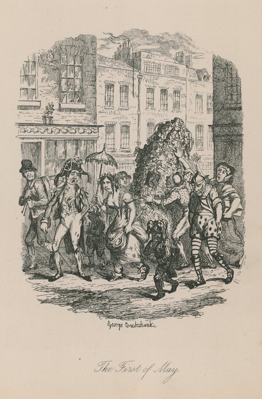 Escena de la vida londinense: El primero de mayo de George Cruikshank