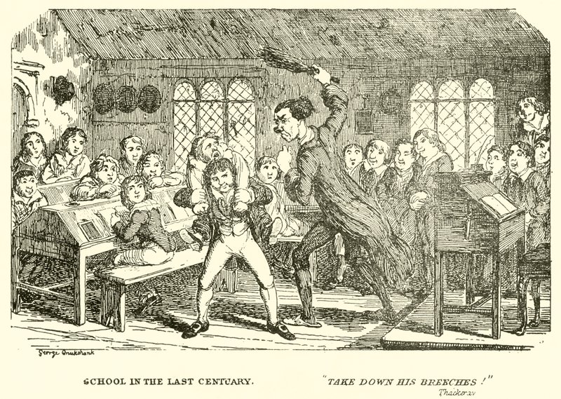 Escuela en el siglo pasado de George Cruikshank