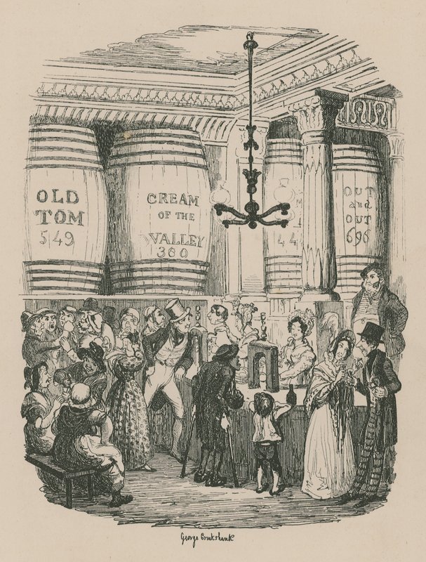 La Tienda de Ginebra de George Cruikshank