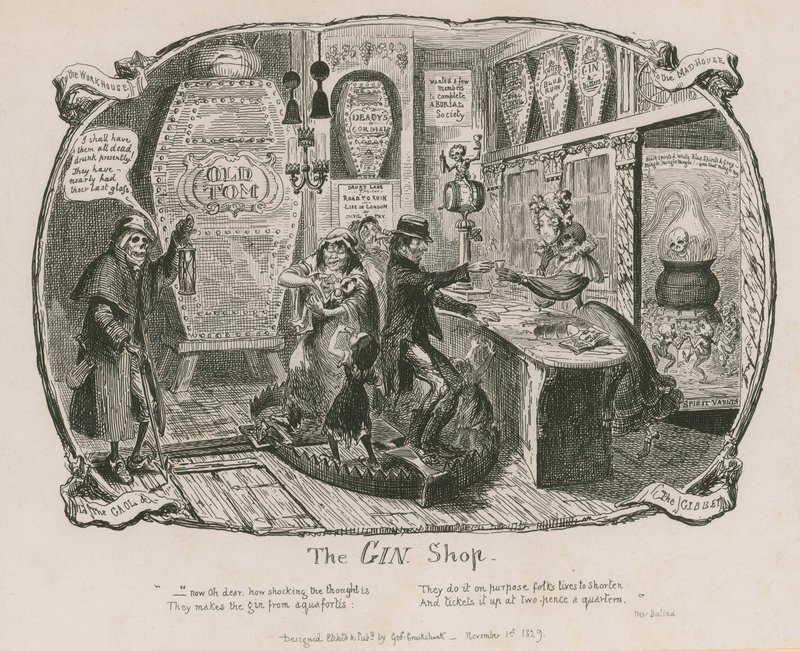 La Tienda de Ginebra de George Cruikshank