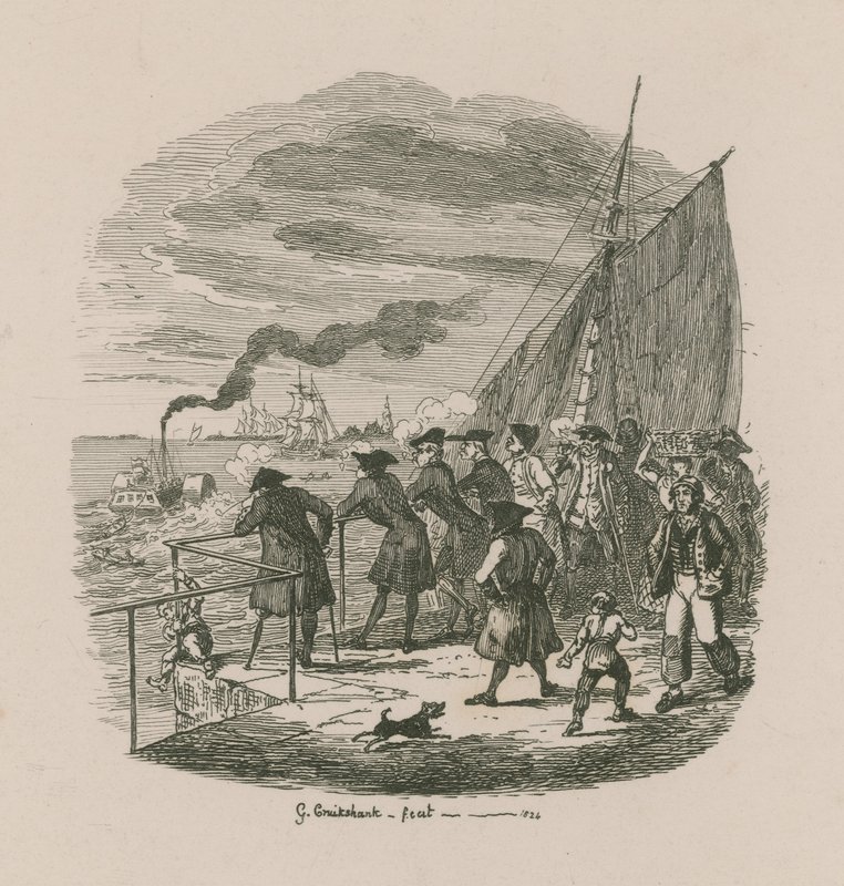 El paseo, Hospital de Greenwich de George Cruikshank