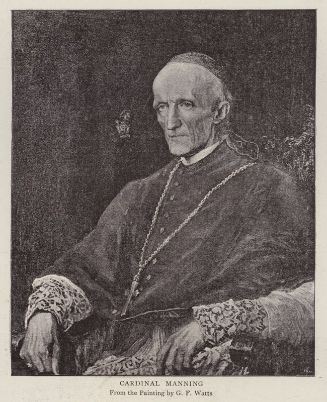 Henry Edward Manning, cardenal católico inglés y arzobispo de Westminster de George Frederick (after) Watts