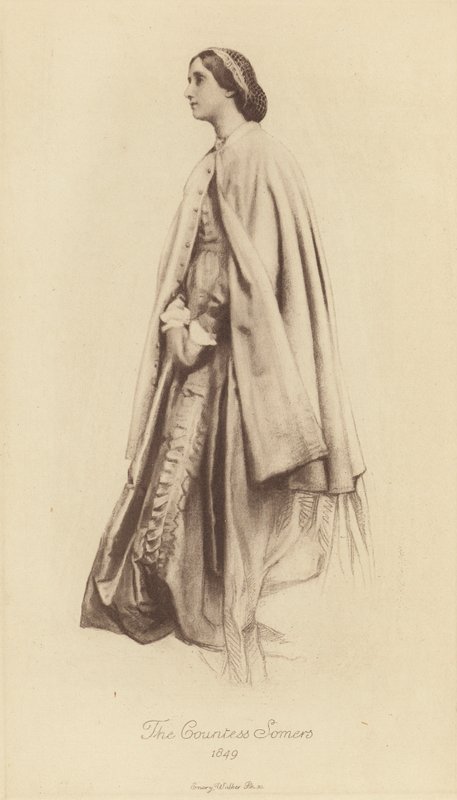 Virginia, condesa Somers (lito) de George Frederick (after) Watts