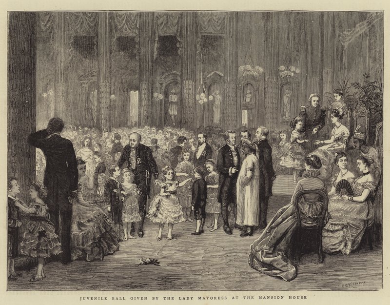 Baile juvenil dado por la Lady Mayoress en la Mansion House de George Goodwin Kilburne