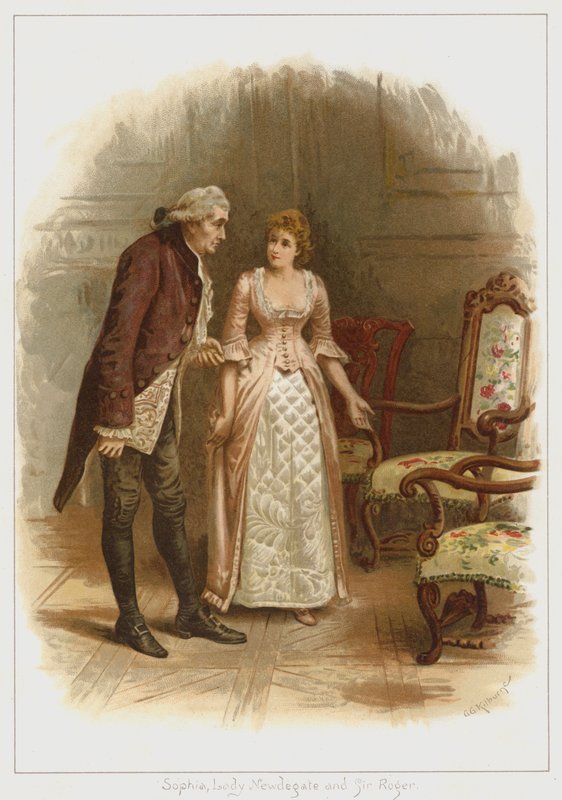 Sophia, Lady Newdegate, y Sir Roger de George Goodwin Kilburne