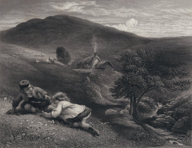 Ilustración para Auld Lang Syne de Robert Burns de George Harvey