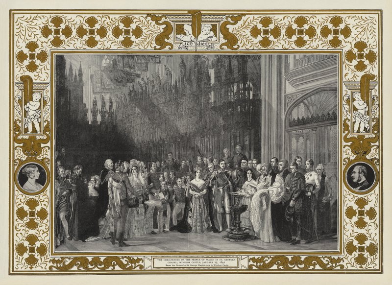 El Bautizo del Príncipe de Gales en la Capilla de San Jorge, Castillo de Windsor, 25 de enero de 1842 de George Hayter