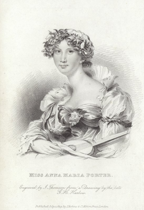 Anna Maria Porter, poeta y novelista inglesa de George Henry (after) Harlow