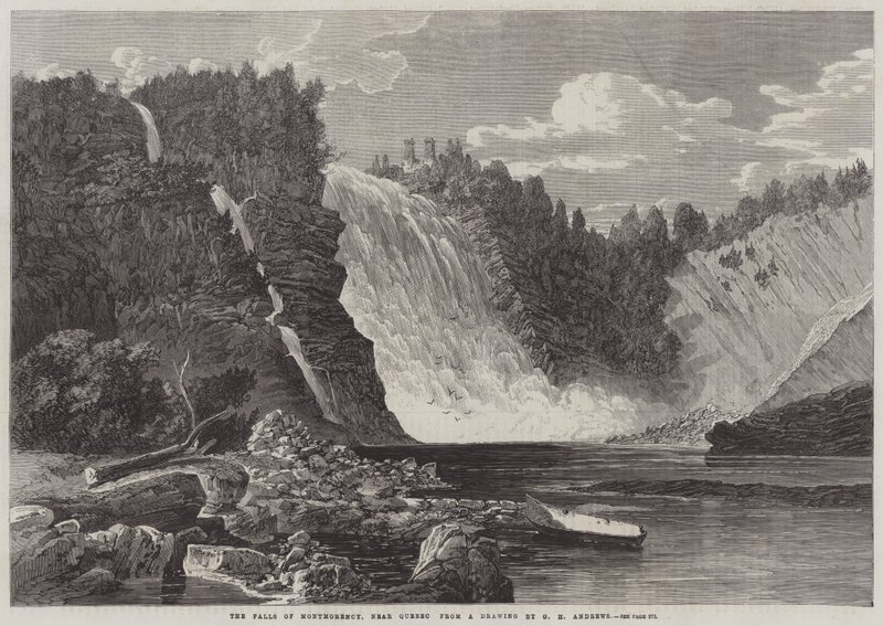 Las cataratas de Montmorency, cerca de Quebec de George Henry Andrews