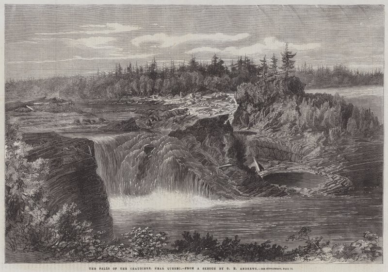 Las Cataratas de Chaudiere, cerca de Quebec de George Henry Andrews