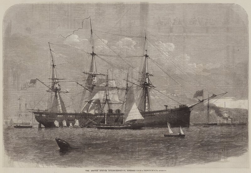 La corbeta de vapor de los Estados Unidos, Niagara de George Henry Andrews