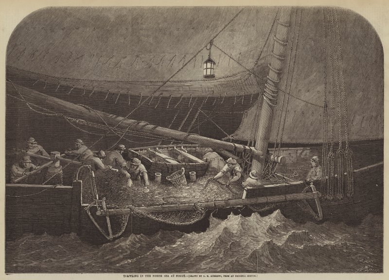 Pesca de Arrastre en el Mar del Norte por la Noche de George Henry Andrews
