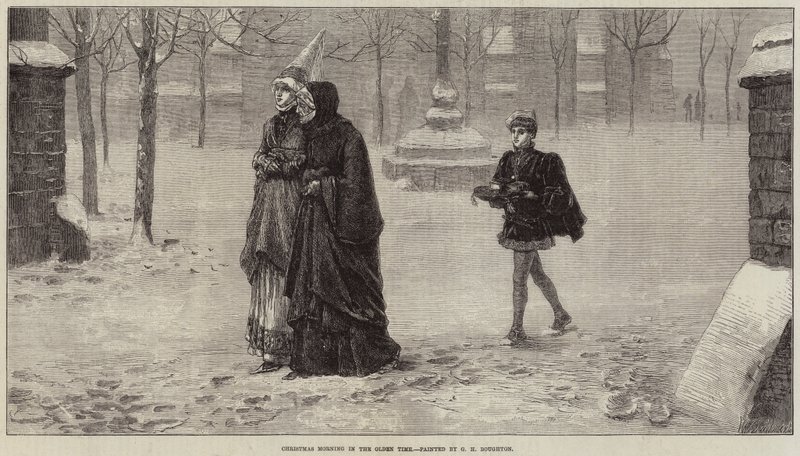 Mañana de Navidad en tiempos antiguos de George Henry Boughton