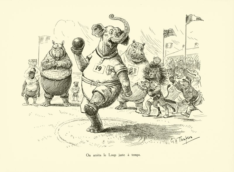 Detuvimos al Lobo justo a tiempo (litografía) de George Henry Thompson