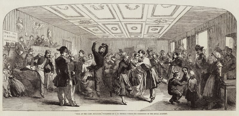 Baile en el campamento, Boulogne de George Housman Thomas