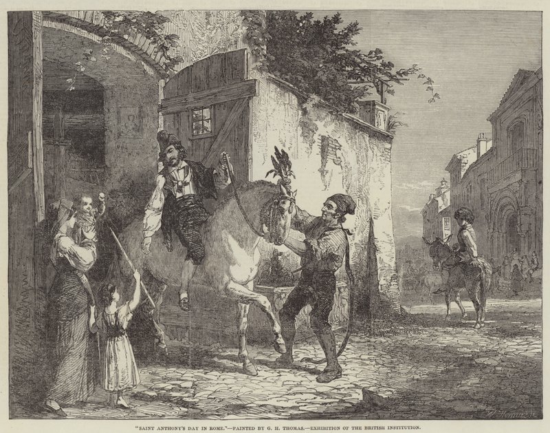 Día de San Antonio en Roma, Exposición de la Institución Británica de George Housman Thomas