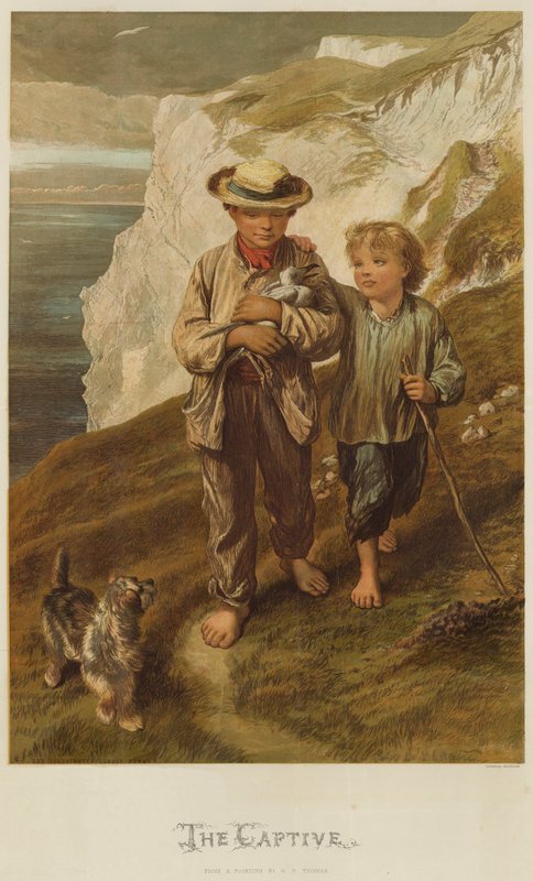 El Cautivo (cromolitografía) de George Housman Thomas