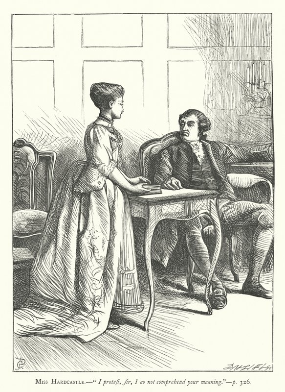 Ilustración para She Stoops To Conquer de George John Pinwell