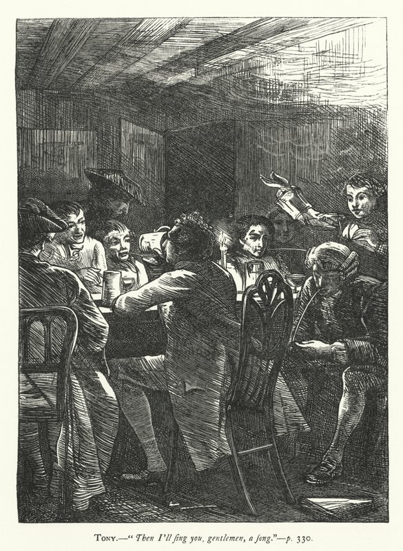 Ilustración para She Stoops To Conquer de George John Pinwell