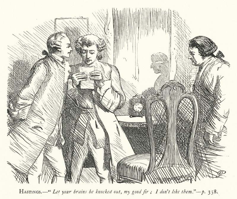 Ilustración para Ella se rebaja para conquistar (grabado) de George John Pinwell