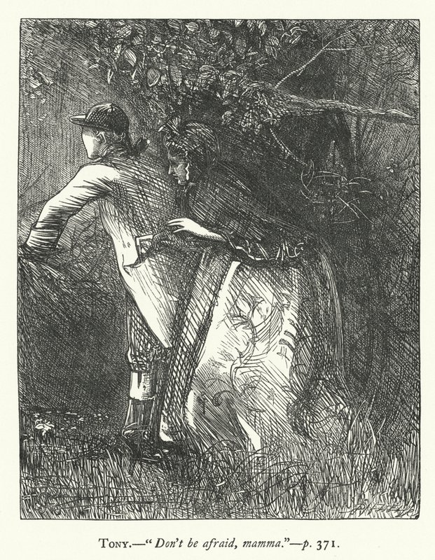 Ilustración para Ella se rebaja para conquistar (grabado) de George John Pinwell