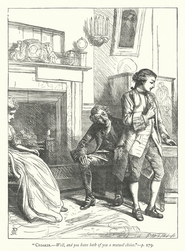 Ilustración para The Good-Natured Man de George John Pinwell