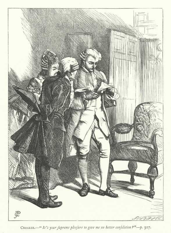 Ilustración para The Good-Natured Man de George John Pinwell