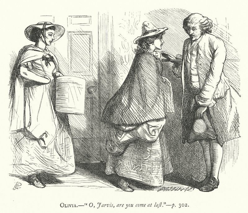 Ilustración para El hombre de buen carácter (grabado) de George John Pinwell