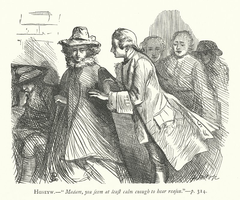Ilustración para El hombre de buen carácter (grabado) de George John Pinwell