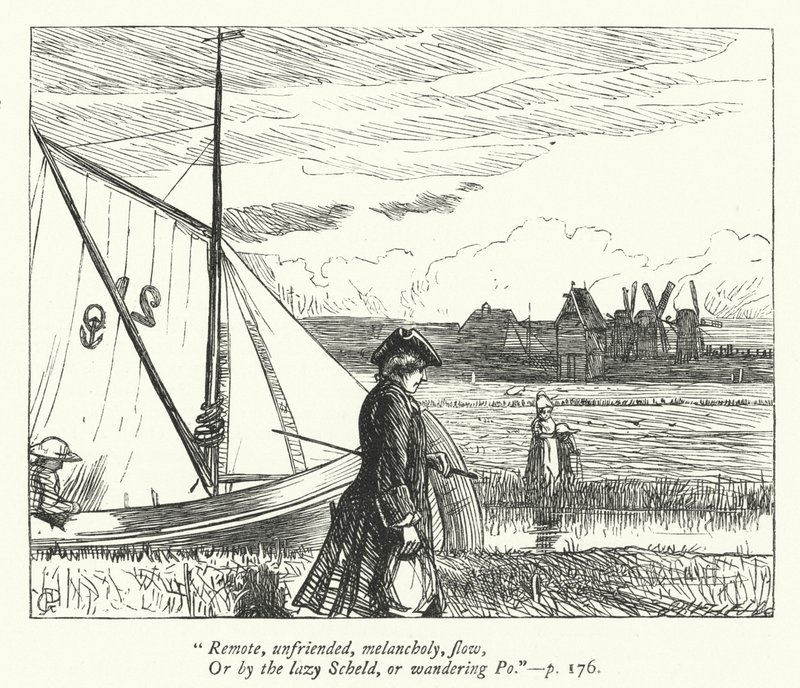 Ilustración para El viajero (grabado) de George John Pinwell