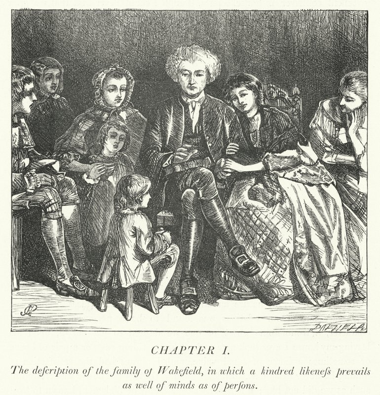 Ilustración para The Vicar of Wakefield de George John Pinwell