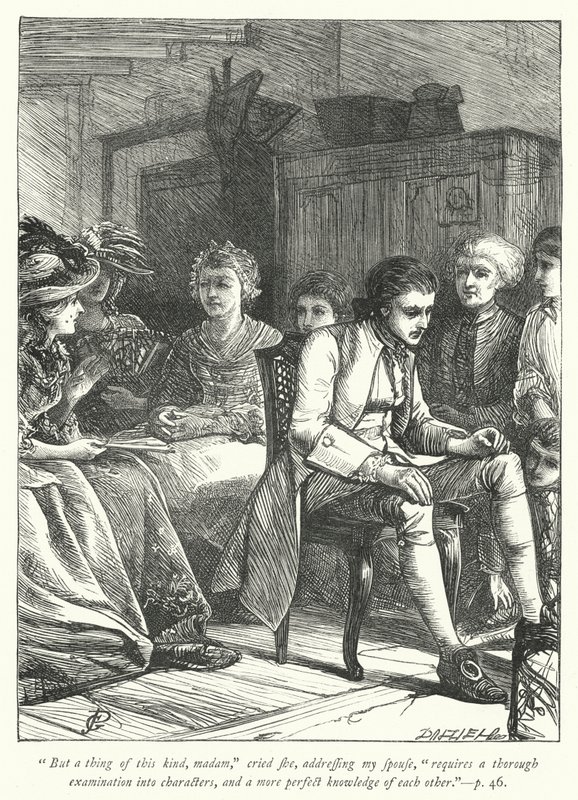 Ilustración para The Vicar of Wakefield de George John Pinwell